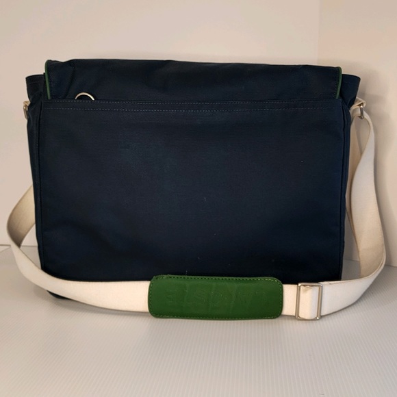 Vintage Lacoste Izod Retro Messenger Laptop Shoulder Bag Satchel Nylon - Picture 4 of 16